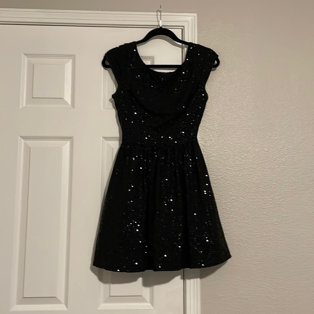 Black sequin dress